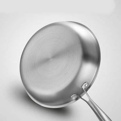 Harvic Stainless Steel Honeycomb Frying Pan Non-Stick Pan Fry Pan 24 cm diameter 2 L capacity  (Stainless Steel, Non-stick, Induction Bottom)