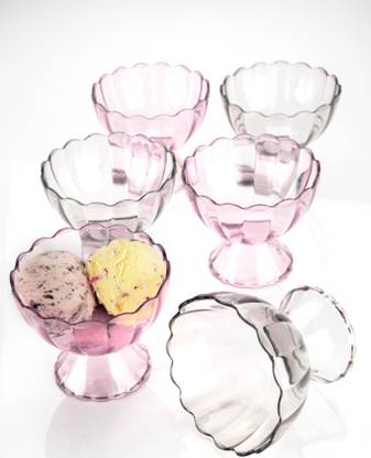 BLUEBERRY Pack of 6 Plastic PLASTIC ICE CREAM CUP/ DESERT CUPS  (Multicolor, Cup Set)
